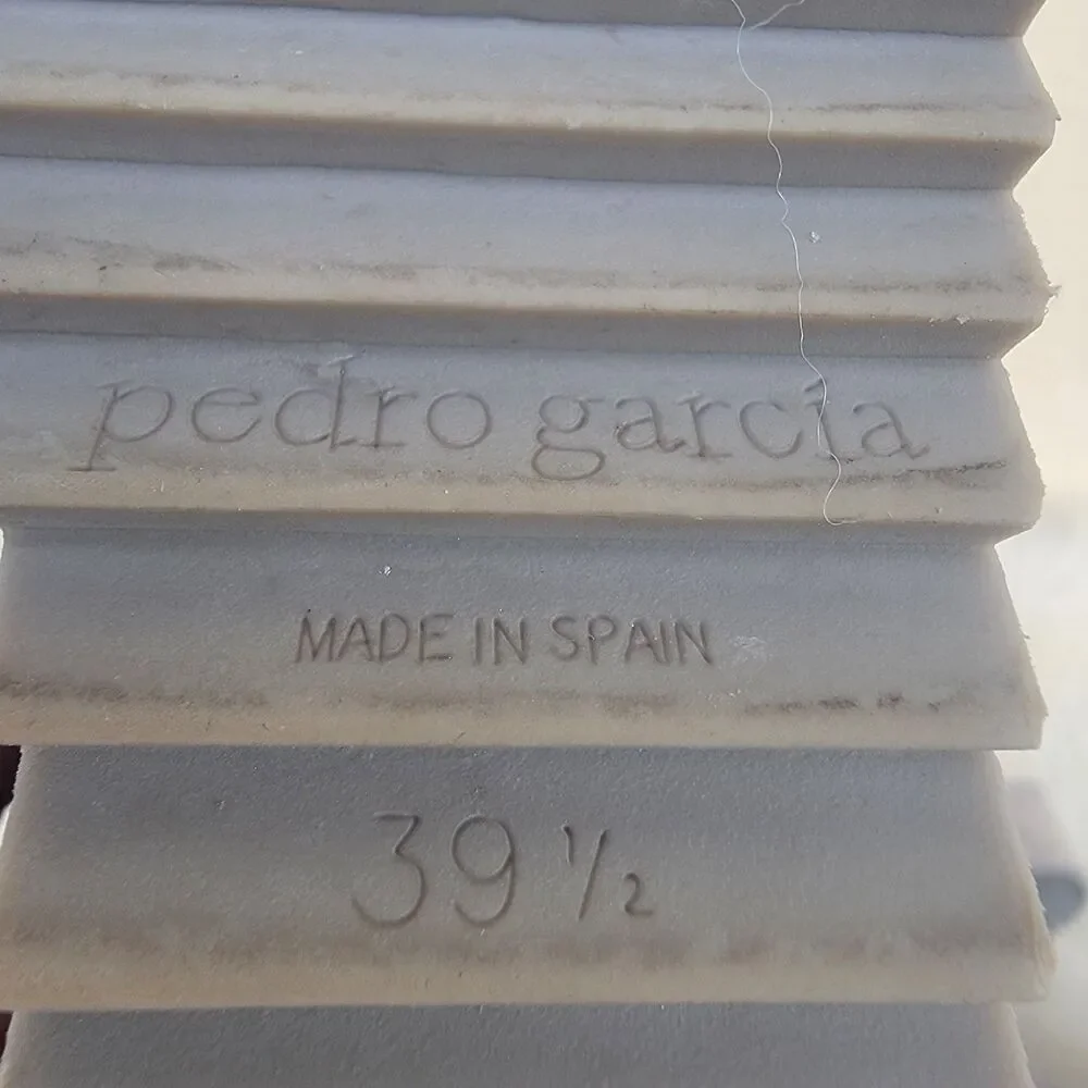 Pedro Garcia Suede Grey Platform Wedges Size 9.5 Made In Spain